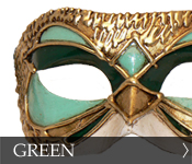 Venetian Masquerade Mask Color Green
